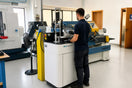 Bilz ThermoGrip shrink fit machine preparing a precision tool holder for high-accuracy 5-axis CNC machining operations.