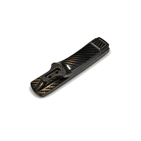 Glossy carbon fiber composite components with twill weave finish